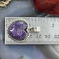 Sterling Silver Southwestern Style Charoite Decorated Heart Pendant For Women