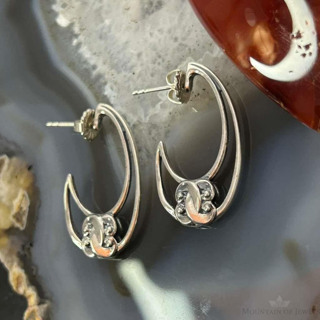 Carolyn Pollack Sterling Silver Crescent Knot Dangle Earrings For Women