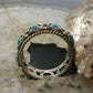 Carolyn Pollack Sterling Silver Turquoise Eternity Band Ring Size 5, 7 For Women