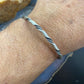 Vintage Native American Sterling Silver Intertwined Coil Unisex Bracelet