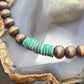 Southwestern Style Copper 8mm Navajo Pearl Beades & Turquoise 18"-20" Necklace For Women