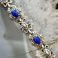 Carolyn Pollack Sterling Silver Lapis Decorated Foldover Link Bracelet For Women