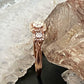10K Rose Gold Diamonds Bridal Ring Size 6.5, Gold Ring For Women