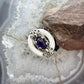 Carolyn Pollack Sterling Silver White Agate & Oval Amethyst Ring Size 7.25 For Women