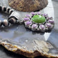 Native American Sterling Silver Green Turquoise w/Phosphosiderite Pendant For Women