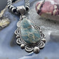 Sterling Silver Southwestern Style Elongated Teardrop Sediment Jasper Decorated Pendant For Women