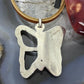 Gary Custer Navajo Sterling Silver Tufa Cast Butterfly w/Kachina Unisex Pendant