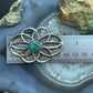 Vintage Nellie Tso Native American Silver Turquoise Sand Cast Brooch For Women