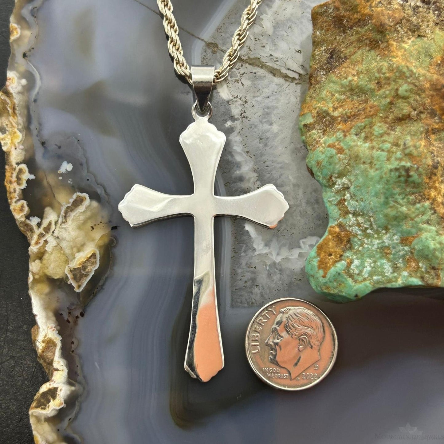 Sterling Silver Fashion Unisex Cross Pendant
