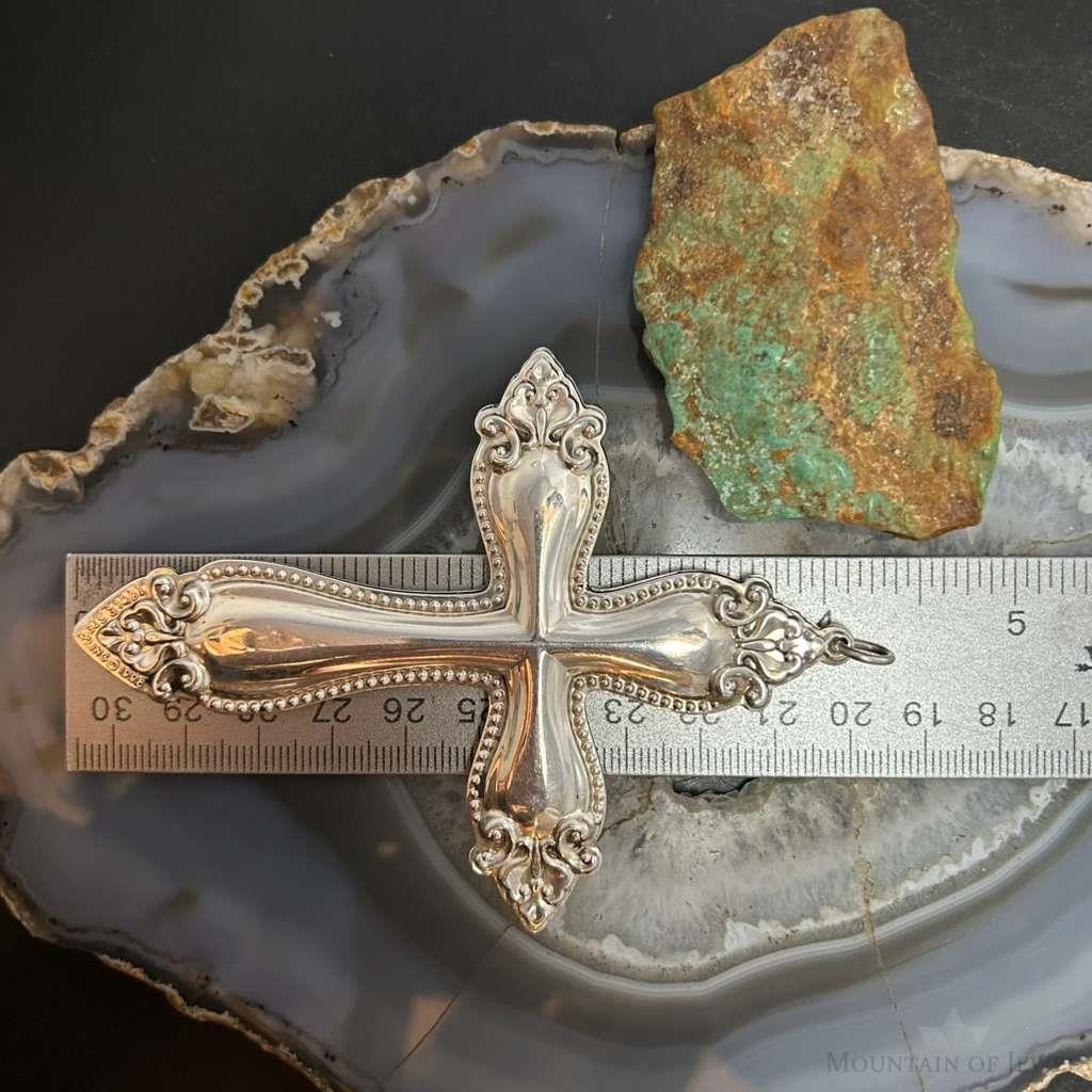 1998 Vintage Towle Sterling Silver Religious Cross Christmas Ornament