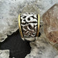 Charles Krypell Vintage Sterling Silver & 18K Gold Fashion Dome Ring Size 7 For Women