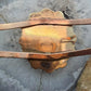 Copper Southwestern Style Mohave Turquoise Decorated Cluster Bracelet For Women