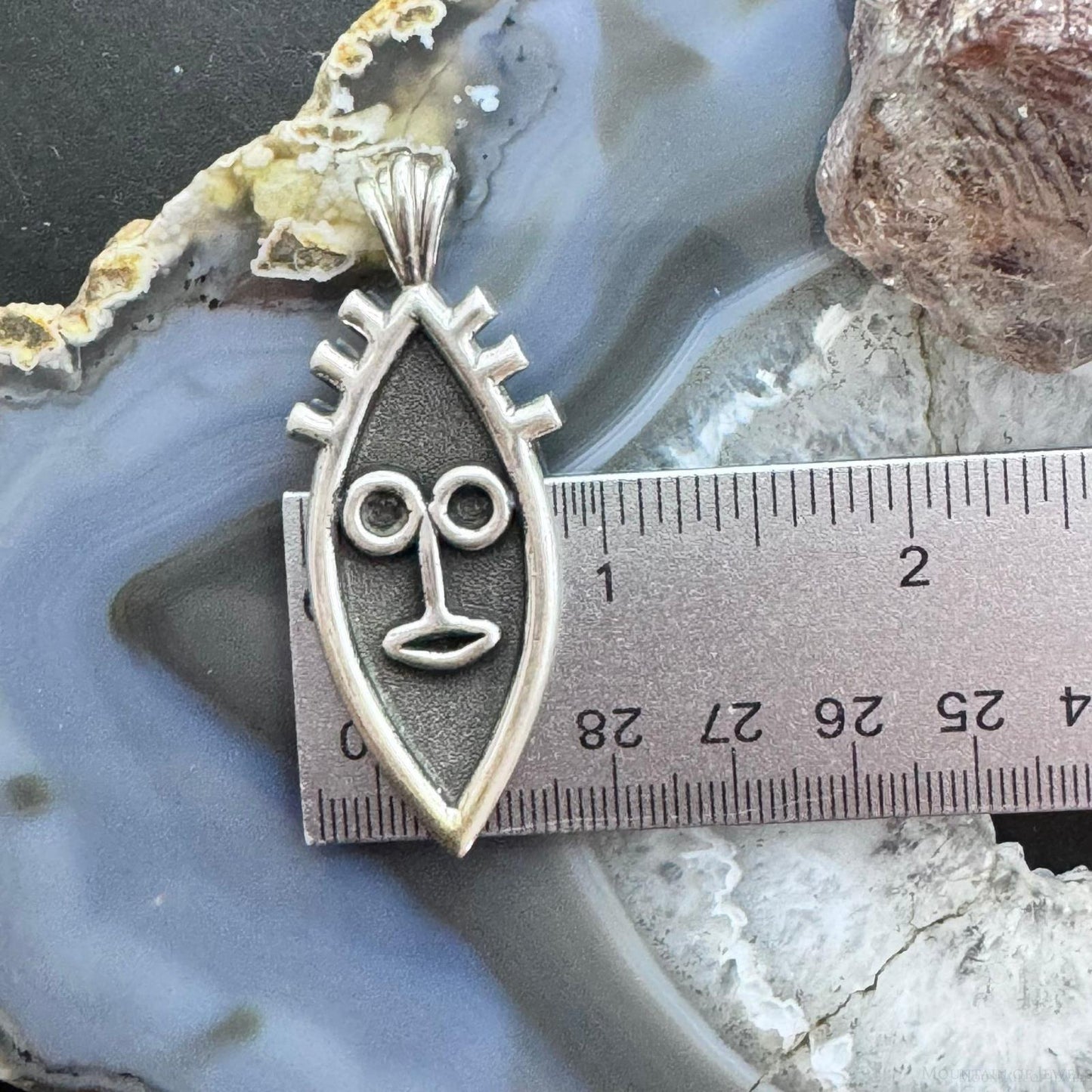 Vintage Silver Tribal Mask Unisex Fashion Pendant