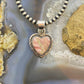 Native American Sterling Silver Heart Shape Rhodochrosite Pendant For Women #1