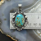Sterling Silver Southwestern Style Oval Turquoise Decorated Pendant For Women #2