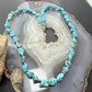 Sterling Silver Southwestern Style Natural Turquoise w/Silver Beads Necklace For Women
