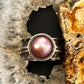 Shablool Israel Sterling Silver Pink Pearl Spinner Ring Size 7 For Women