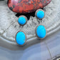 Native American Sterling Silver Turquoise Dangle Earrings For Women