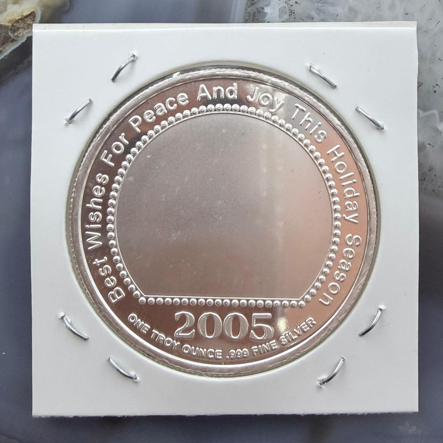 US 2005 One Troy Ounce .999 Fine Silver Round Season's Greeting #102525-2HXPE