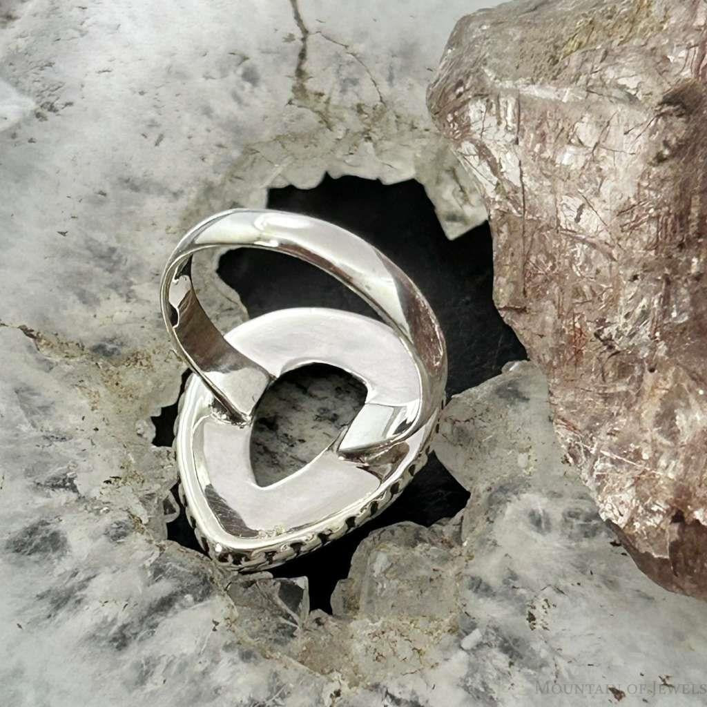 Sterling Silver Southwestern Style Teardrop K2 Jasper Ring Size 7 For Women