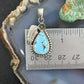 Sterling Silver Southwestern Style Teardrop Golden Hill Turquoise Leaves Pendant For Women #2