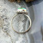 Sterling Silver Southwestern Style Square Sonora Gold Turquoise Adjustable Ring #6