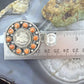 Genuine 1914 90% Silver Barber Head Dime Coin w/Orange Spiny Oyster Pendant