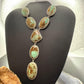 Sterling Silver Southwestern Style Montezuma Turquoise Lariat Necklace For Women