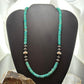 Sterling Silver Southwestern Style Blue Turquoise Beads & Sterling Beads 18"-20" Necklace