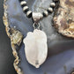 Sterling Silver Southwestern Style Oval Charoite Leaf Decorated Pendant For Women