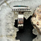 Sterling Silver Southwestern Style Chrysocolla Decorated Bar Ring Size 7.5 For Women