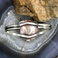 Jeff James Native American Sterling Silver Heart Shape Pink Conch Bracelet For Women