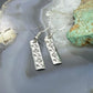 Felicia Etcitty Navajo Sterling Silver Long Etched Dangle Earrings For Women