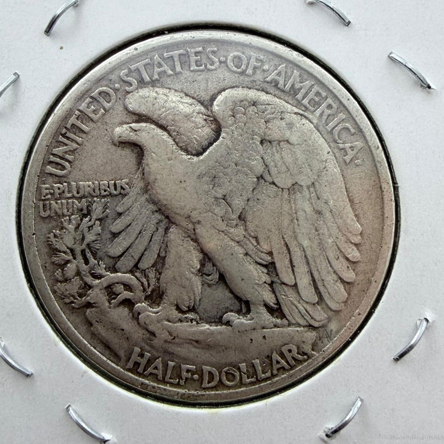 1942 US Walking Liberty Half Dollar 90% Silver F-VF #121725-6E