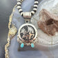 Alonzo Mariano Sterling Silver Rounded Overlay Eagle w/Turquoise Unisex Pendant