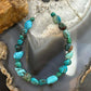 Sterling Silver Natural Turquoise Beads 7" Bracelet For Women