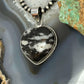 Sterling Silver Southwestern Style White Buffalo Heart Pendant For Women #2