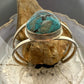 Frank Chavez Sterling Silver Native American Triangle Turquoise Bracelet For Women #1
