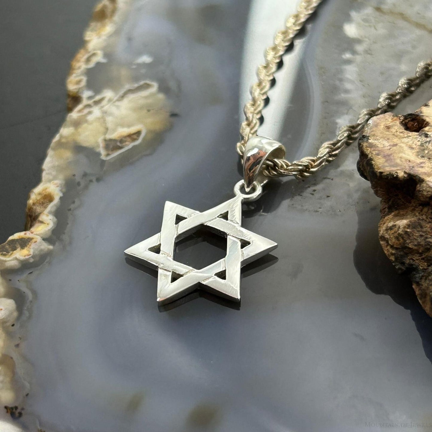 Sterling Silver Fashion Unisex Star of David Pendant