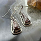 Native American Sterling Silver Trapeze Wild Horse Dangle Earrings For Women.