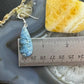 Sterling Silver Elongated Teardrop Blue Ice Jasper Slab Dangle Earrings For Women #205