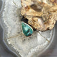Sterling Silver Southwestern Style Teardrop Azurite Malachite Ring Size 8 For Women