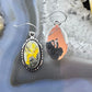 Native American Sterling Silver Oval Bumblebee Jasper Dangle Earrings For Women