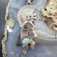 Alonzo Mariano Native American Sterling Silver Turquoise Kokopelli Kachina Unisex Pendant
