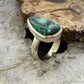 Sterling Silver Southwestern Style Teardrop Azurite Malachite Ring Size 8 For Women
