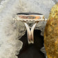 S.Ray Native American Sterling Marquise Onyx Decorated Ring Size 6.75 For Women