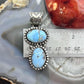 Native American Sterling Silver Double Oval Golden Hill Turquoise Pendant For Women