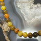 Sterling Silver 8mm Round Yellow Jasper 16" Necklace For Women