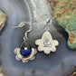 Clifton Aguilar Sterling Silver Teardrop Multistone Inlay Dangle Earrings For Women #1