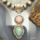 Sterling Silver Southwestern Style Pink Conch & Turquoise Pendant For Women #4